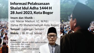 Pimpinan Daerah Muhammadiyah (PDM) Bogor Akan Laksanakan Salat Idul Adha 1444 H di Lapangan Sempur Kota Bogor