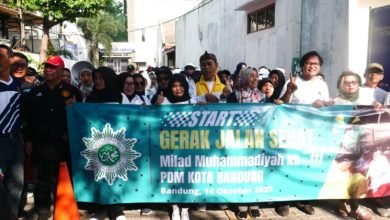 1300 Warga Muhammadiyah Kota Bandung ikut Gerak Jalan, dalam Rangka Milad Muhammadiyah ke 111