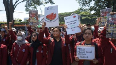 UM Bandung Gelar Aksi Damai Dukung Palestina Lepas dari Cengkeraman Israel