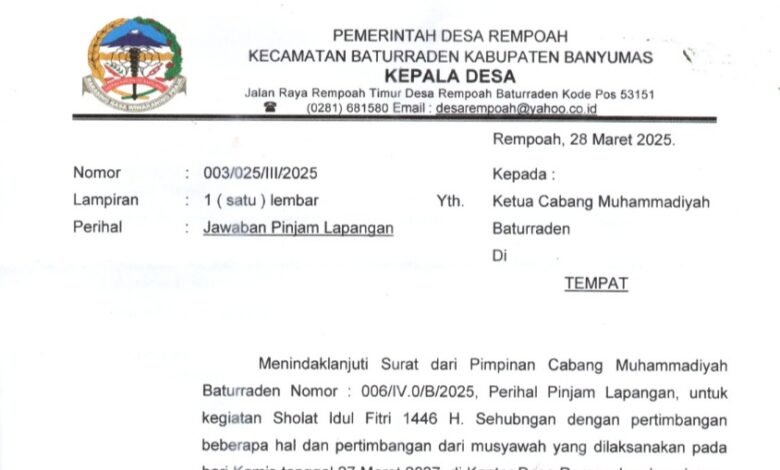 Desa Rempoah Tidak Izinkan Muhammadiyah Gunakan Lapangan untuk Salat Id Desa Rempoah Tidak Izinkan Muhammadiyah Gunakan Lapangan untuk Salat Id
