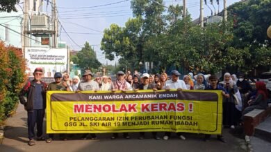 Warga Arcamanik Tolak Alih Fungsi Gedung Serba Guna Jadi Gereja