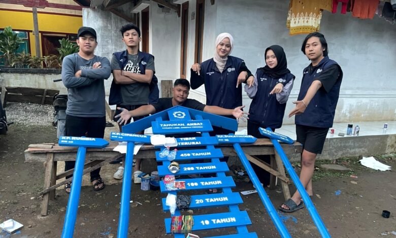 Plang Peruraian Sampah, Cara Kreatif Mahasiswa UM Bandung Bangun Kesadaran Warga
