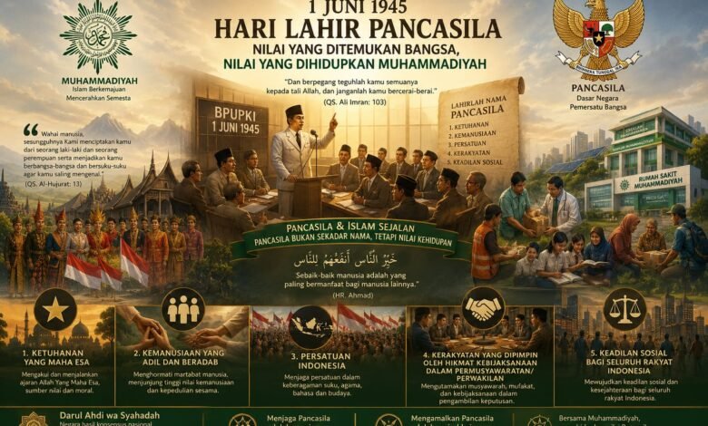 Nilai Pancasila Ditemukan Bangsa, Dihidupkan Muhammadiyah Nilai Pancasila Ditemukan Bangsa, Dihidupkan Muhammadiyah
